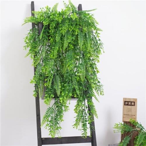 Artificial Hanging Plants Ivy Vine Fake Leaves Greeny Chain Wall Home Room Garden Wedding Garland Outside Decoration