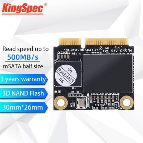 Kingspec msata half size discos rígidos internos hdd interno ssd msata 512gb 256gb ssd Hard Drive for Desktop Laptop Computer