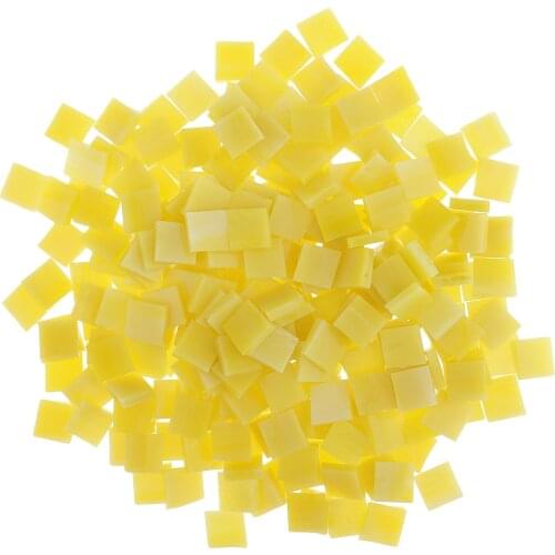 250 Pieces Square Glass Mosaic Tiles Pieces for DIY Art Crafts 10x10mm