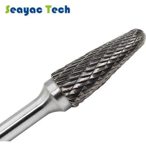 L-type Conical Dome Rotary Files Tungsten Steel Hard Rotary Alloy Metal Grinding Head Boring Cutter
