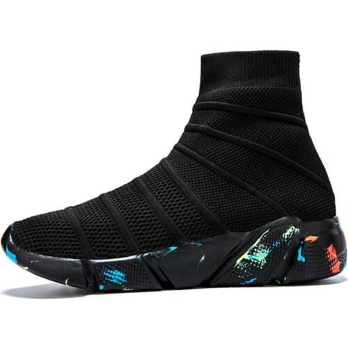 Summer High Top Socks Sneakers Women Sport Shoes Woman Running Shoes for Women Sports Shoes Women Black Trainers Tennis GMB-0251