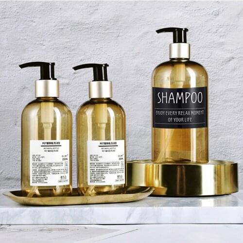 PET Soap Bottles with Sticker Labels Bathroom Shampoo Hand Sanitizer Bottle Cosmetics Body Wash Lotion Outdoor Travel Tools