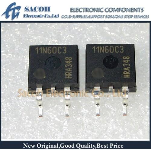 Free Shipping 10Pcs SPB11N60C3 11N60C3 SPB11N60C2 SPB11N60S5 TO-263 11A 600V Power MOSFET