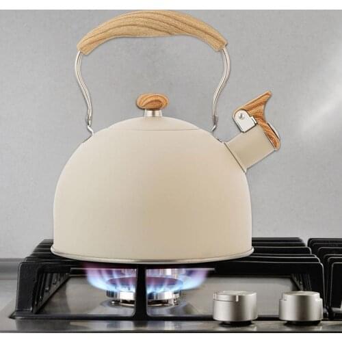New 2.5L Whistling Kettle For Gas Stove Induction Cooker Stainless Steel With Heat-Proof Handle Coffee Tea Kettle