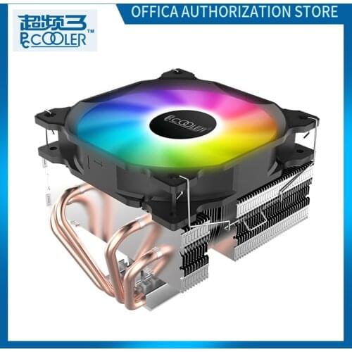 Pccooler T2 Push-Down Computer Case CPU Radiator 4 Pure Copper Heat Pipe 12cm SRGB Fan 110mm Height CPU Cooler 4pin PWM