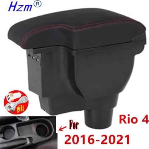 For Kia Rio 4 Armrest For Kia Rio 4 X-Line car armrest box Russi 2016 2017 2018 2019 2020 car accessories interior Easy install