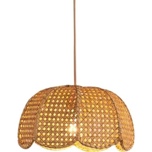 14" Country Rustic Rattan umbrella Shape Hallway Pendant Light Corridor Balcony Pendant Lighting Fixtures