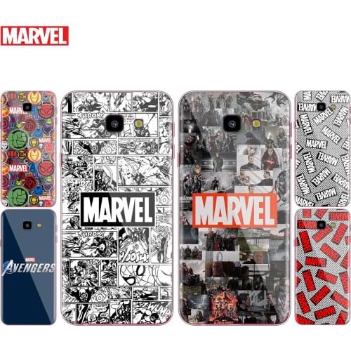 Transparent Cover Marvel Logo Avengers For Samsung Galaxy J8 J7 J6 J5 J4 J3 J2 Duo Prime Plus Core 2018 Phone Case