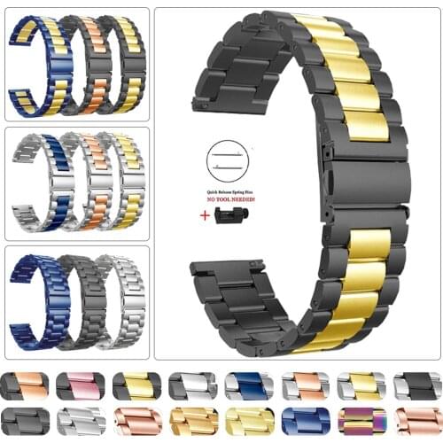 Stainless Steel Strap for Samsung Galaxy Watch 3 45/41mm Straps Bracelet for Samsung Active2 44/40mm Metal Wrist Band Watchband