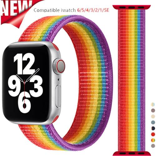 Nylon Solo Loop For Apple Watch band 44mm 40mm 38mm 42mm Braided Breathable Strap Elastic Bracelet for iWatch Series 6 SE 5 4 3