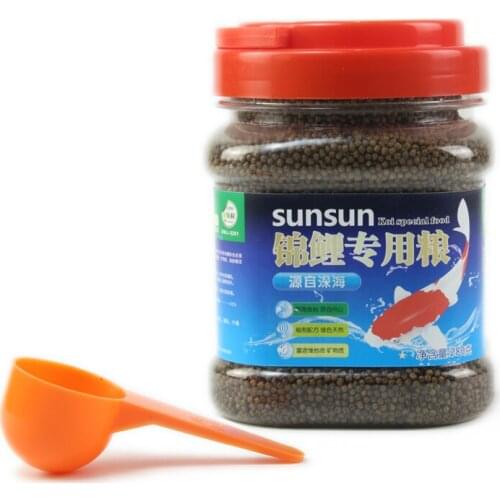Sunsun Small fish gold feed food small pellets of koi color-enhancing ,not muddy water