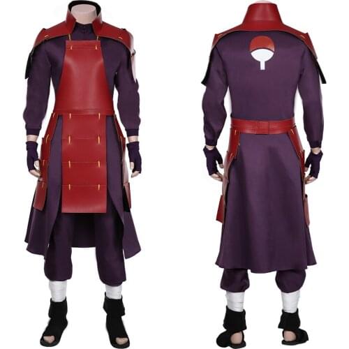 Uchiha Madara Cosplay Costume Outfits Uniform Top+Pants Halloween Carnival Suit