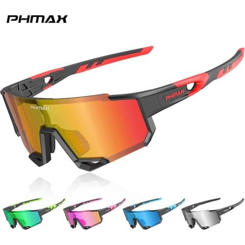 PHMAX Cycling Glasses Polarized Bike Sunglasses UV400 Mountain Road Bicycle Goggles Outdoor Sports Cycling Eyewear For Men Women