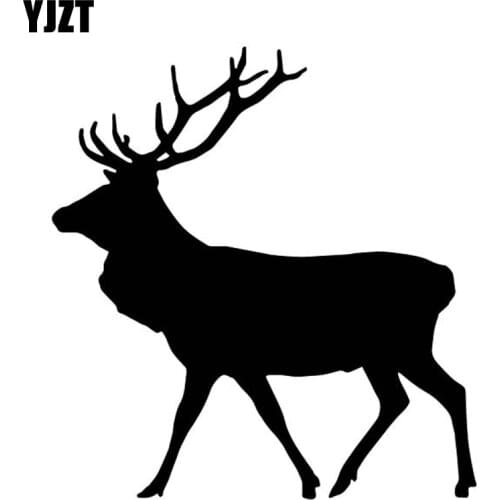 YJZT 15.7CM*16.8CM Deer Decorate Pattern Vinyl Decal Body Of Car Accessories Car Sticker Black/Silver C4-2000