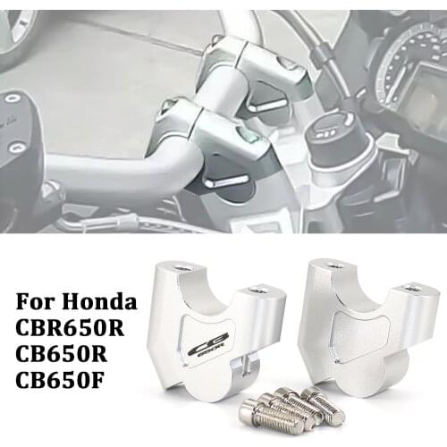Motorcycle Handlebar Riser Bar Mount Handle Clamp 28mm 1 1/8" For Honda CB650R CBR650R CB650F 2019 2020 CB650 Extend Adapter