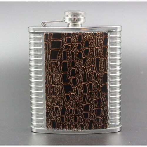 100pcs/lot 7 oz stainless steel hip flask twin men carry flagon outdoor camping trip bottle Specials