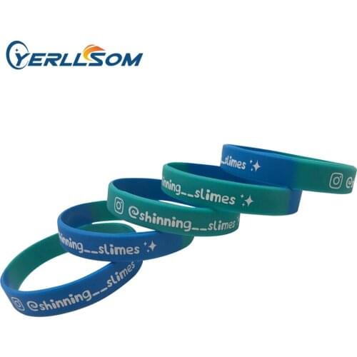 100pcs/Lot Hot selling segmented silicone bracelets custom personalized message for events YS19090501