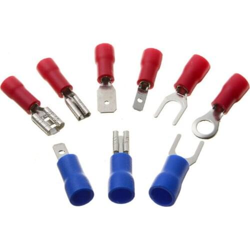 280Pcs Assorted Insulated Electrical Wire Crimp Connectors Spade Terminals Butt Ring Fork Lugs Terminal Mix Kit