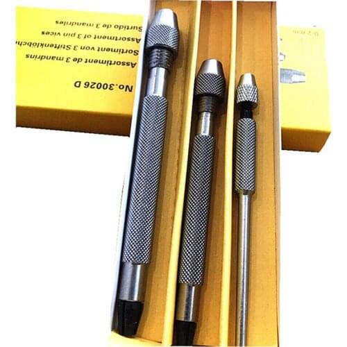 3Pcs Watch Repair Tools Pin Vices Set 0-2mm for Watchmaker