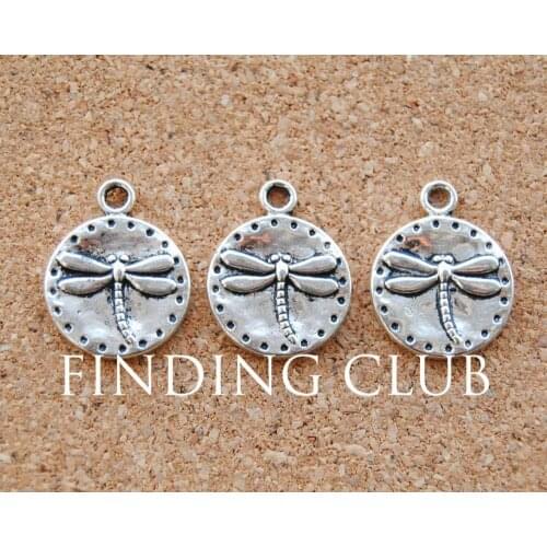 30 pcs Silver Color Dragonfly Charms DIY Metal Bracelet Necklace Jewelry Findings A896