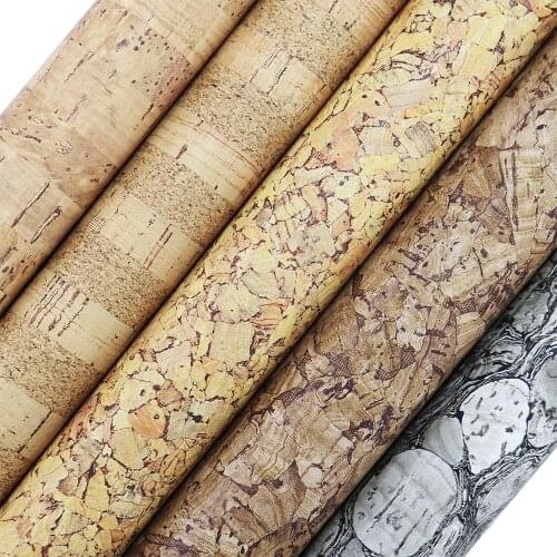 30x134cm Roll Thin Cork Faux Synthetic Leather Fabric For Bags Home Decoration Craft DIY BH443