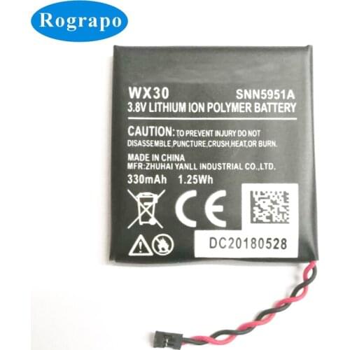 New Original 330Mah WX30 SNN5951A Battery for Motorola Moto 360 1st-Gen 2014 Smart Watch Batteries Bateria Baterij