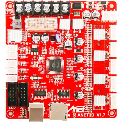 New V1.5 Base On Marlin Open Source Motherboard For Anet 3D Printer A8 A8Plus A6 A9 E10 E12 E16 Control Board Replacement