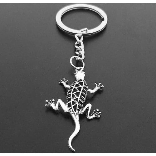 Cutem Insect Lizard Metal Keychain Centipede and Dragonfly Key Ring Alloy Pendant Key Holder Gift for Friend and Boy