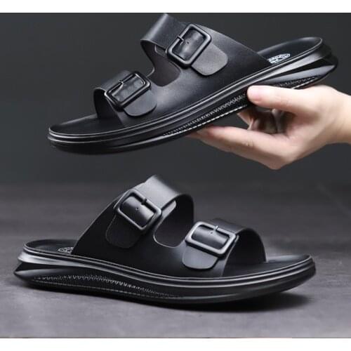 Brand New Fashion Summer Men Shoes Vintage Italian Flats Casual Non-slip Beach Sandals Genuine Leather Flip Flop sandal