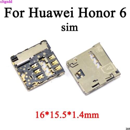 Cltgxdd 1pcs TF sim card reader connector socket slot for huawei honor 6 H60-L02
