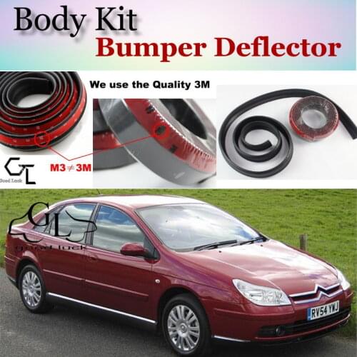 Bumper Lip Deflector Lips For Citroen C5 Front Spoiler Skirt For Car Lip Fans to Car View Tuning / Body Kit / Strip