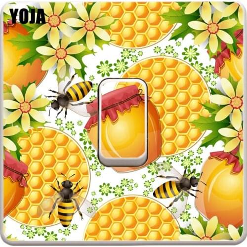 YOJA Bees PVC Living Room Badroom Decor Wall Sticker Colour Switch Decal 12ss0238