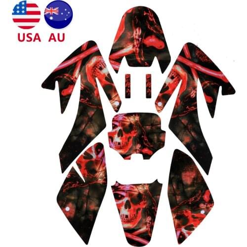 TDPRO Emblems & Decals Ornamental Mouldings Sticker Decoration for Honda CRF70 Plastic Fairing Body Kit Dirt Pit Bike Style