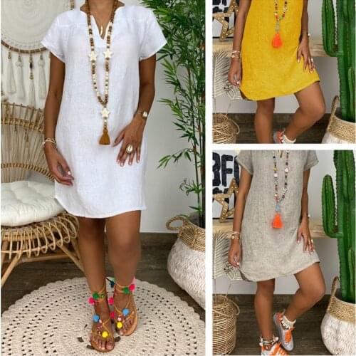 Льняные летние платья ETST WENDY China At AliExpress