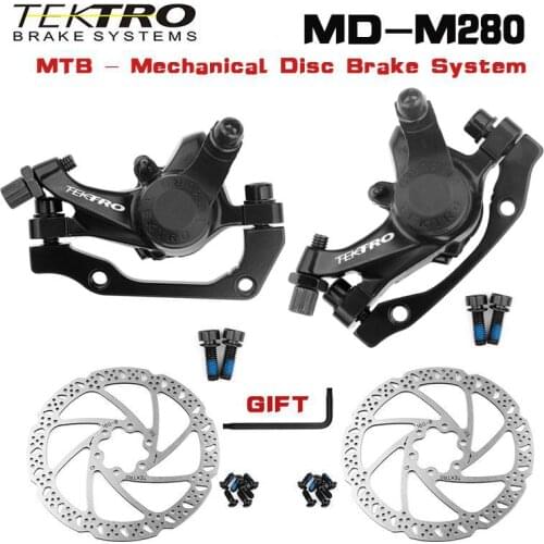Tektro-MD-M280 mechanical disc brake, mountain TR-160 rotor, road bike parts,High-quality brakes are selling hot in 2021