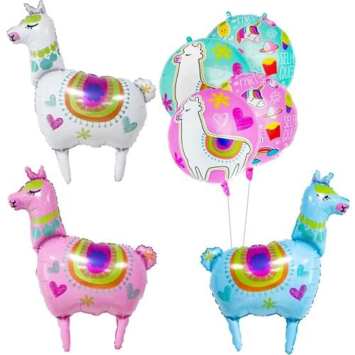 Cartoon Animal Llama Foil Balloons Birthday Party Wedding Favors Decoration Alpaca Helium Ballons Kids Gifts Air Globos Balls