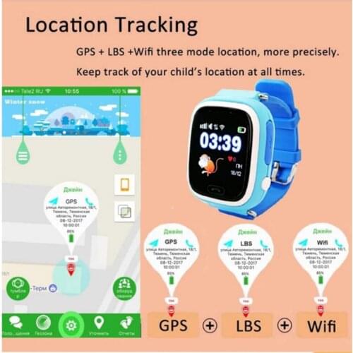 GPS kids smart watch 2021 hot sale Touch Screen Gps Tracker Kids Smart Watch high
