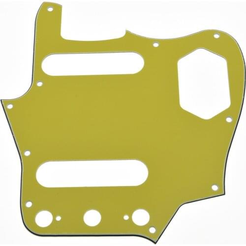 KAISH USA Spec Guitar Pickguard Scrach Plate Yellow 3 Ply Fits for Fender Vintage Jaguar