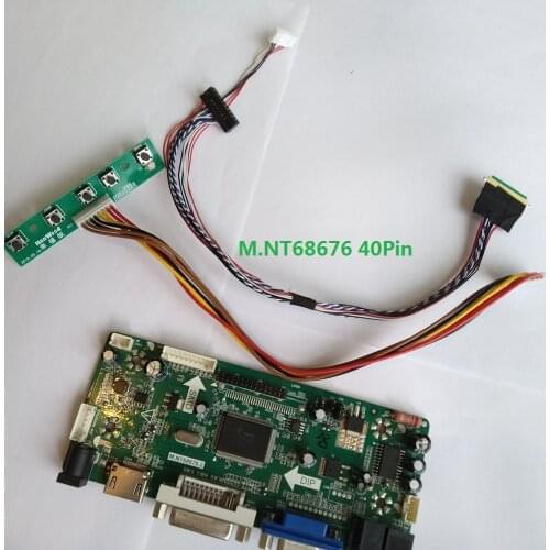 Kit for HSD121PHW1-A03 HDMI LCD LVDS 40pin Controller board 12.1" Panel Screen VGA DVI 1366X768 Monitor M.N68676 LED DIY