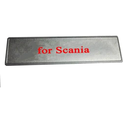Metal Original Logo License Plate for 1/14 Tamiya RC Truck Car SCANIA R730 VOLVO ACTROS 3363 1851 AROCS 3348 MAN TGX DIY Parts