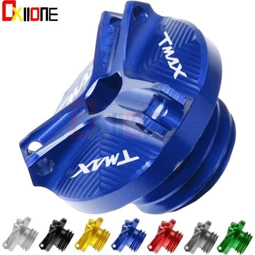 Motorcycle Aluminum Engine Oil Drain Plug Filler Caps Cover Sump Nut Cup Filter For Yamaha Tmax500 2008-2012 Tmax 530 2013-2016