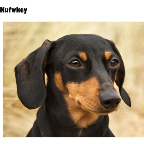 Mosaic Cross Stitch Picture Of Rhinestone painting dachshund dog Diamond Painting Full Square/round Diamond Embroidery stickers