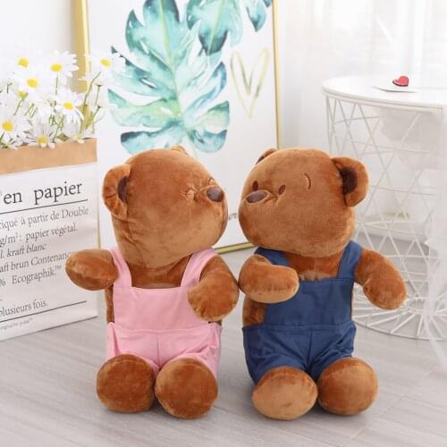 Cartoon couple bear plush toy tissue box PP cotton filled table top decoration fabric soft and comfortable exquisite workmanship