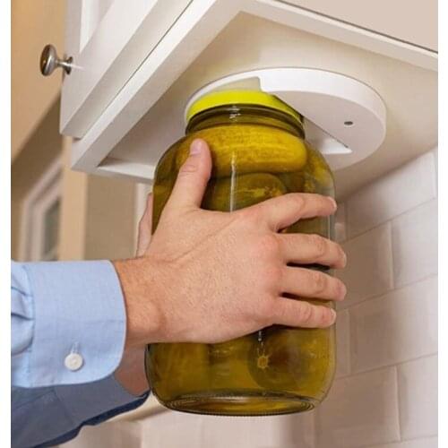 Wall mounted hidden portable can opener cap opener bottle opener