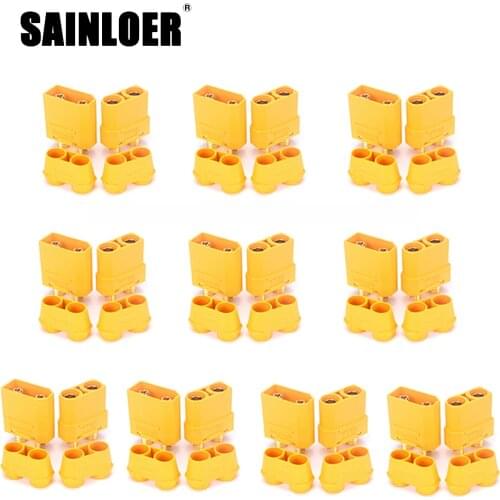 New 10pair Amass XT90 XT90H Battery Connector Set 4.5mm Male Female Gold Plated Banana Plug