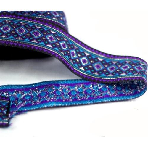 NEW 3.3cmx7M/lot national wind embroidery ribbon polyester woven jacquard ribbon trim DIY handmade accessories sewing tape