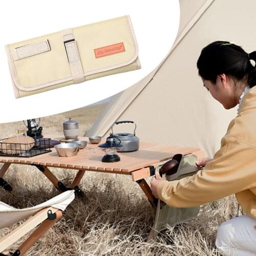 Tablewares Storage Bag Holder Waterproof Hanging Spoon Fork Cutlery Utensils Organizer Carrier Camping Supplies Kitchen Tool