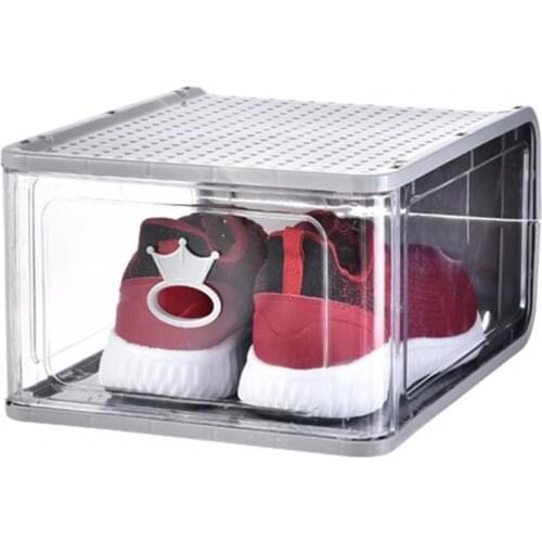 Shoe Organizers Space-saving Stackable Large Capacity PP Transparent Shoes Storage Organizer Rack Home Storage