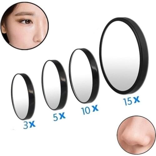 3X 5X 10X 15X Portable Multi-size High Magnification Magnifying Makeup Mirror With Suction Cups Compact Cosmetic Mirror Tool