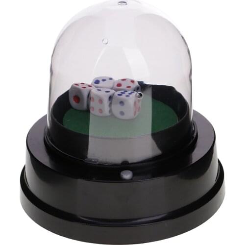 Professional Automatic Dice Roller Cup Domes Battery Powered With 5 Dices